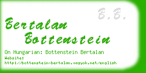 bertalan bottenstein business card